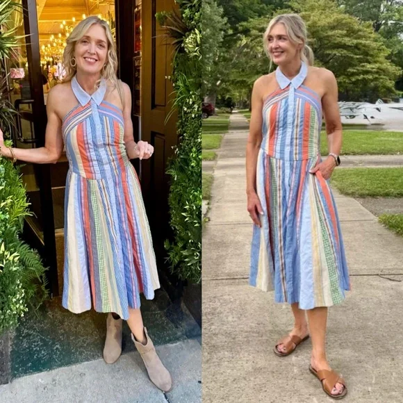 Maeve Collared Halter Shirt Dress - thefunkyskunk.ie Maeve Collared Halter Shirt Dress - thefunkyskunk.ie